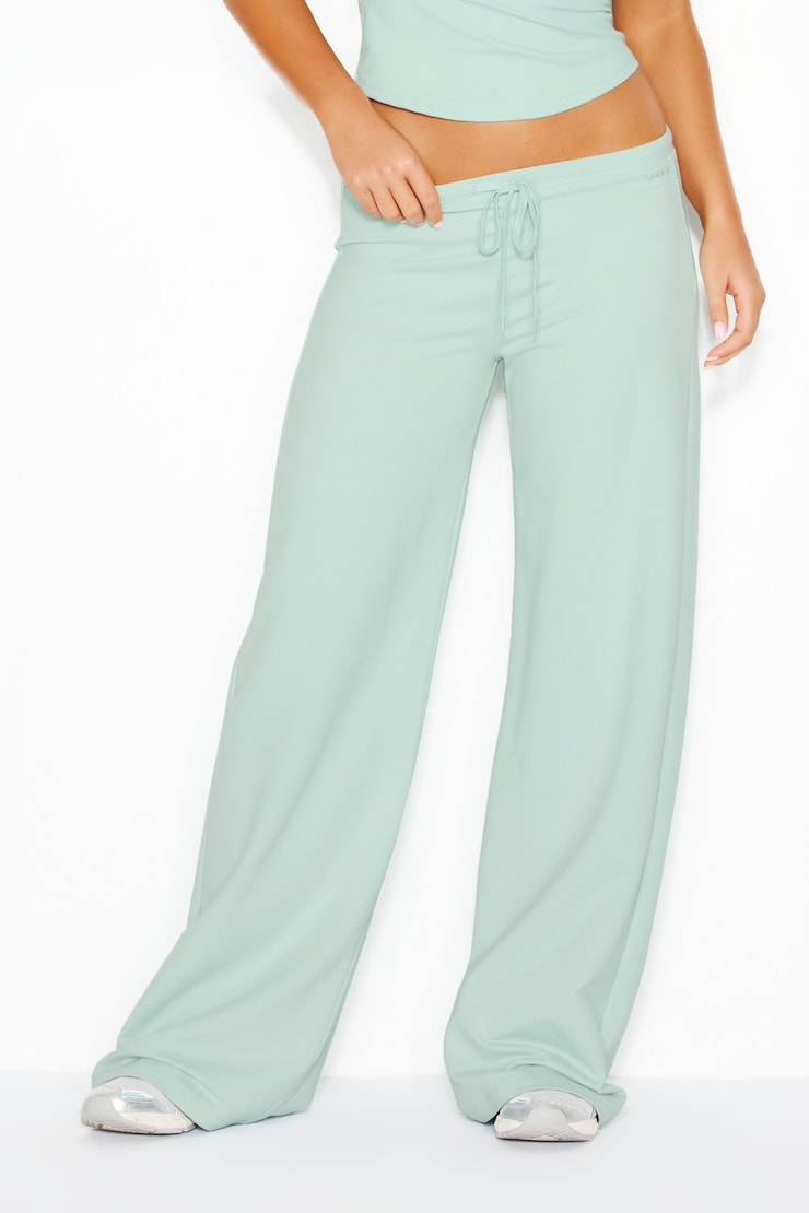 StretchTerry™ Wide Leg Pants, Turquoise Trouble, large