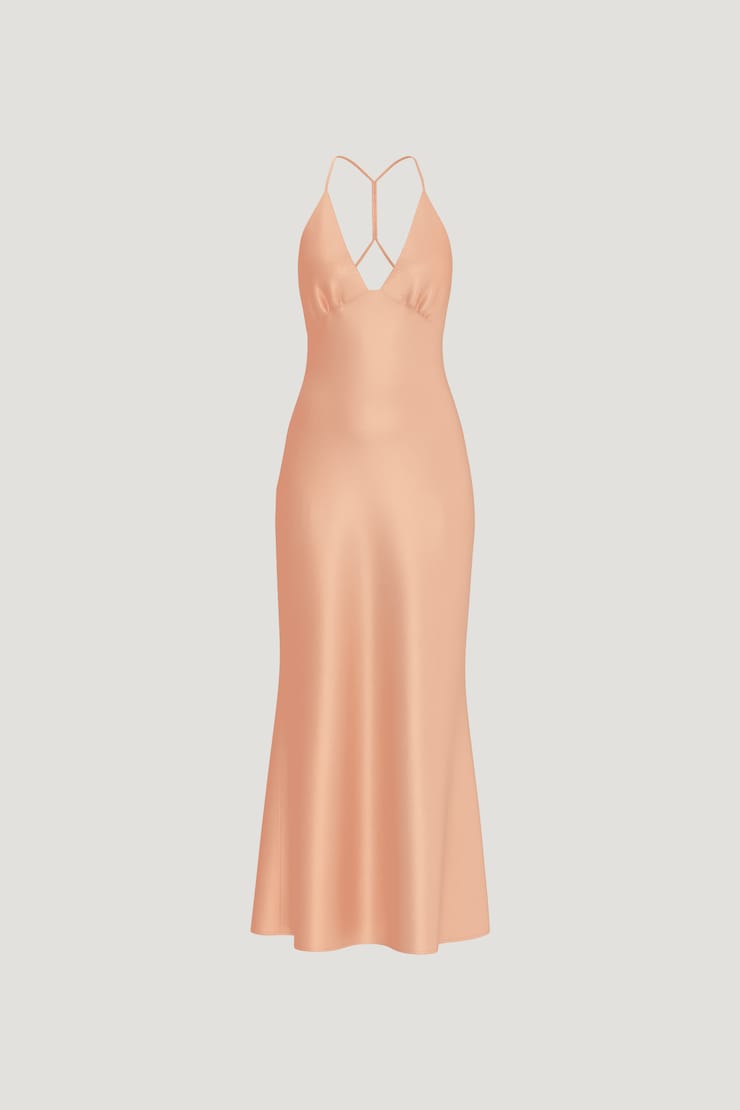 Robe midi en satin Livia