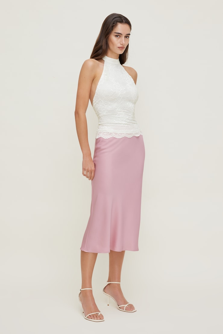 Lace Halter Top Snow White large