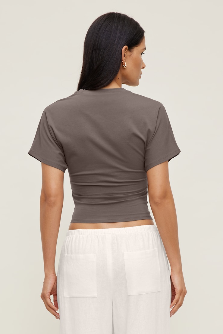 Andrea Jersey T Shirt Iron Taupe large