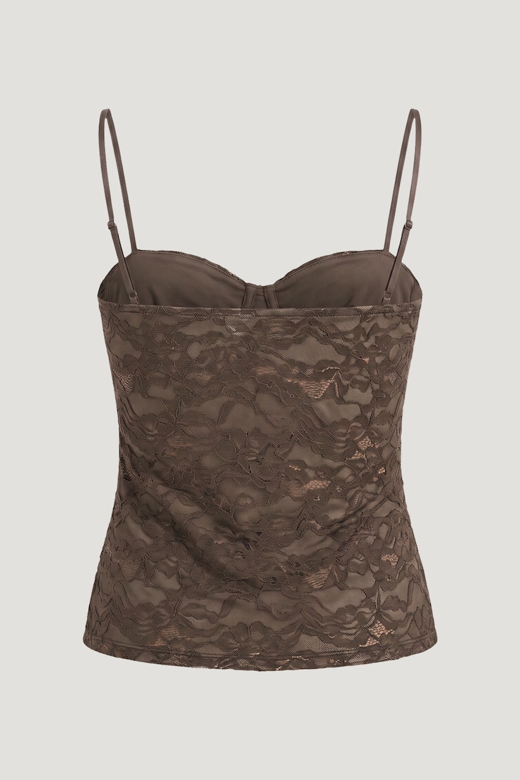 Monet Lace Top Light Mocha Brown large