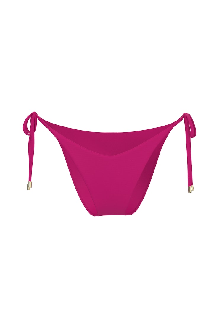 Cheeky Side Tie Bikini Bottom, Raspberry Cheeks Pink, large