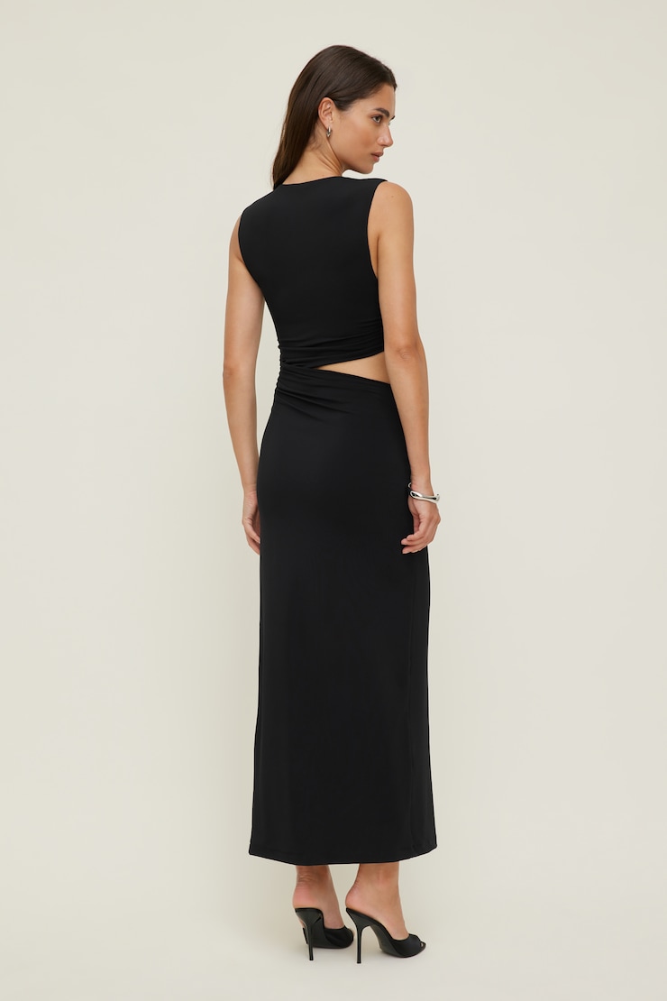 Elia Sculpt Maxi Dress Jet Black large