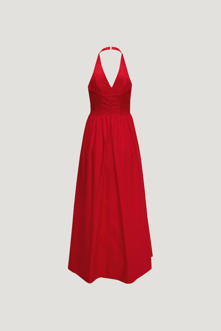 Taylor Poplin Maxi Dress Goji Berry Red large