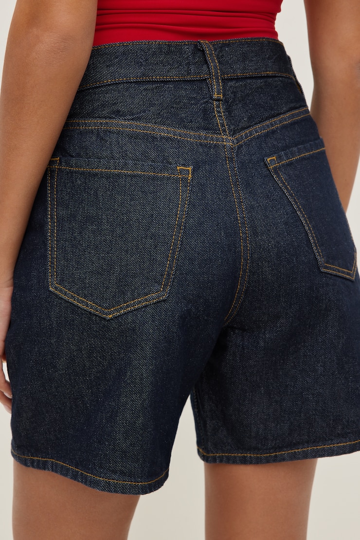 Harper High Rise Jean Shorts Dark Indigo / Rinse large