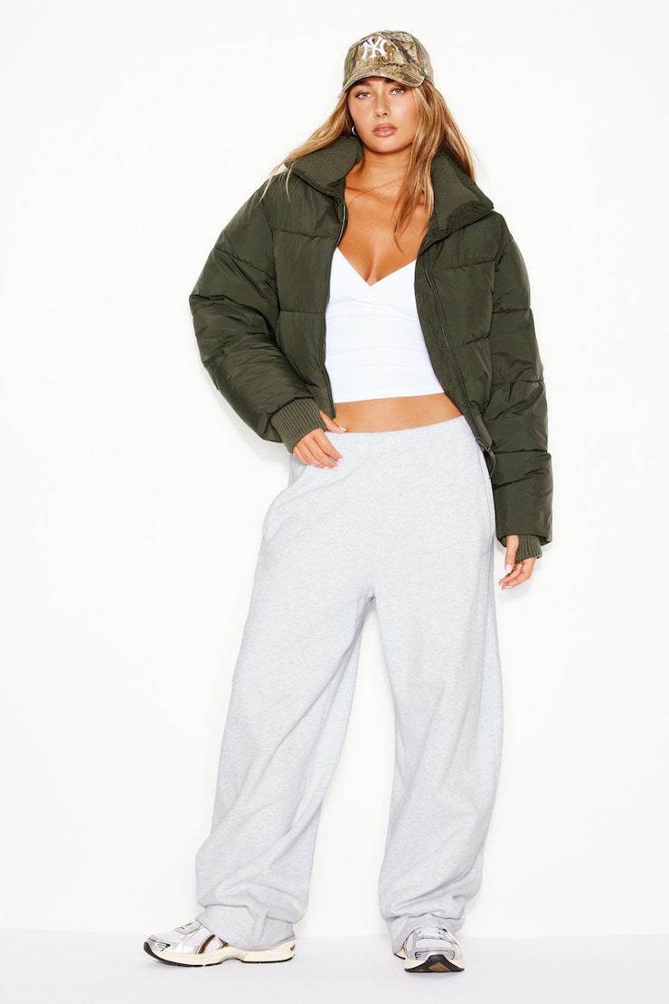 Everyday Puff Jacket, Dark Khaki, large