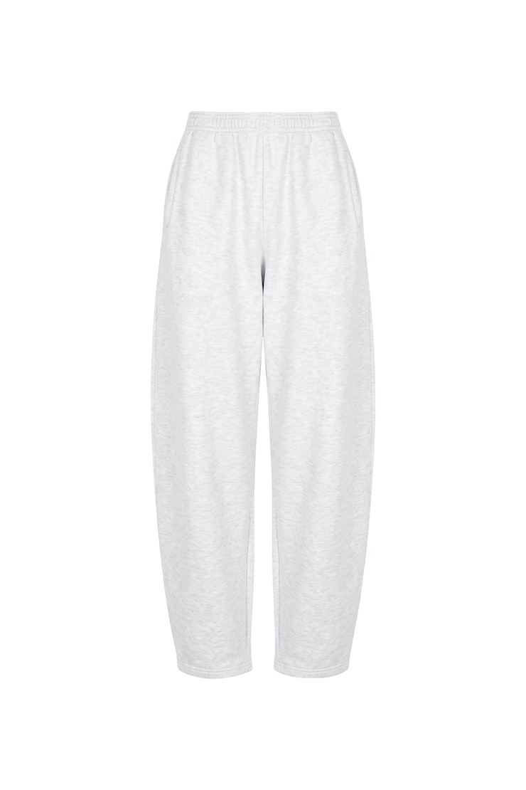 UltraFleece Barrel Leg Sweatpants, Spring Grey Mix with Logo Art, large