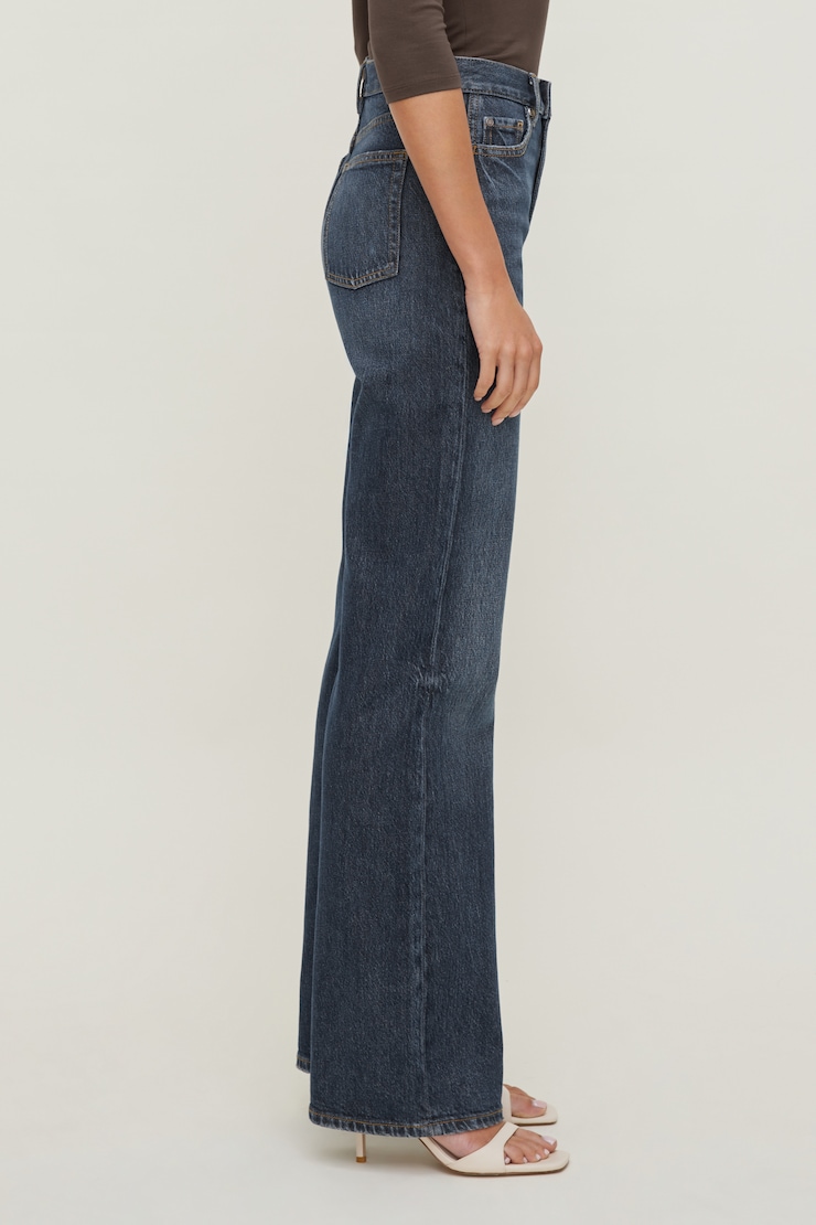 Reese Ultra High Rise Straight Leg Jeans Medium Dark Indigo / Lapis Blue large