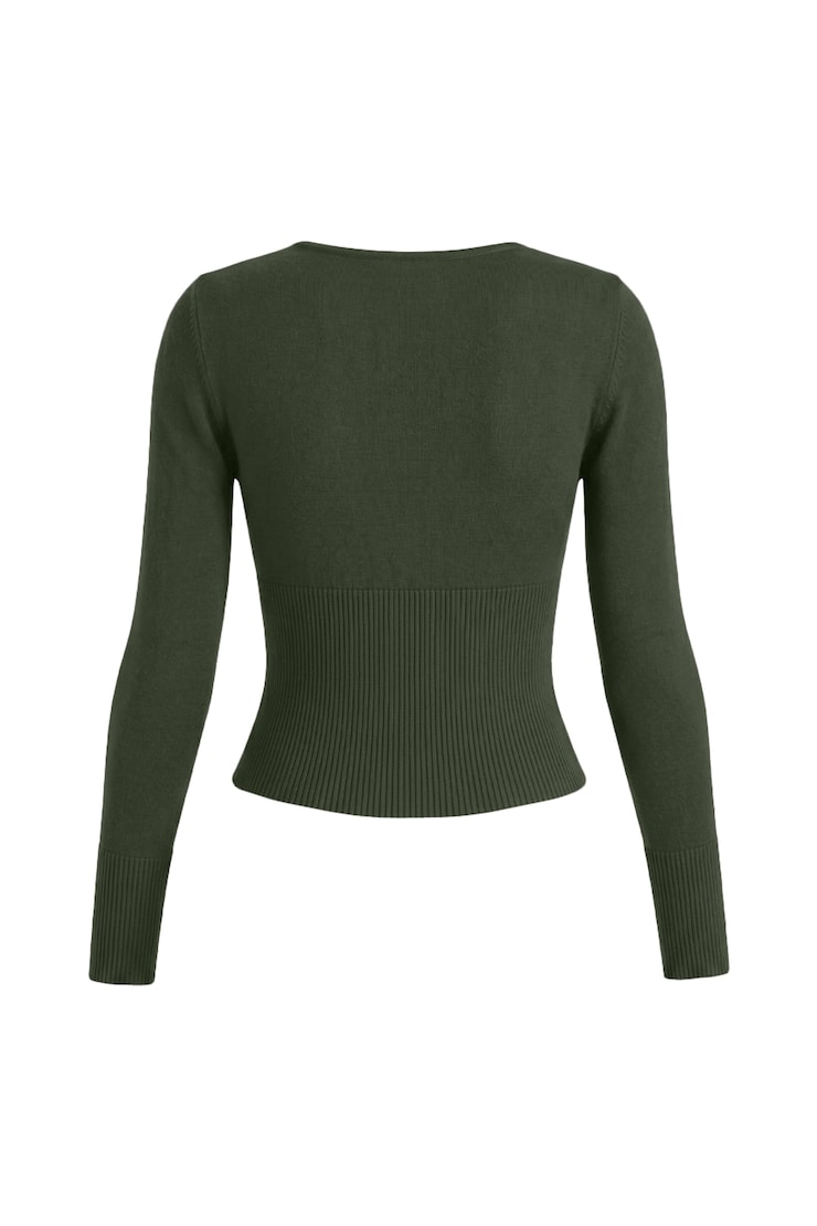 Wrap Me Sweater, Olive Obsession, large
