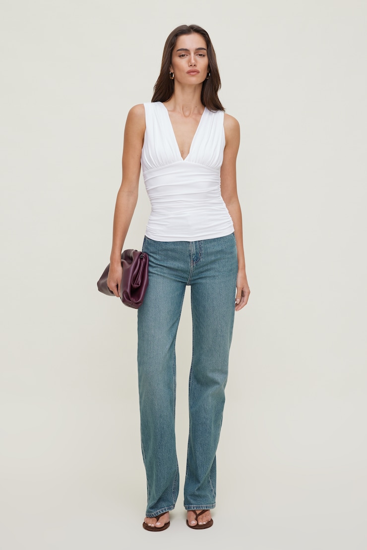 Sculpt Plunge Tank Top