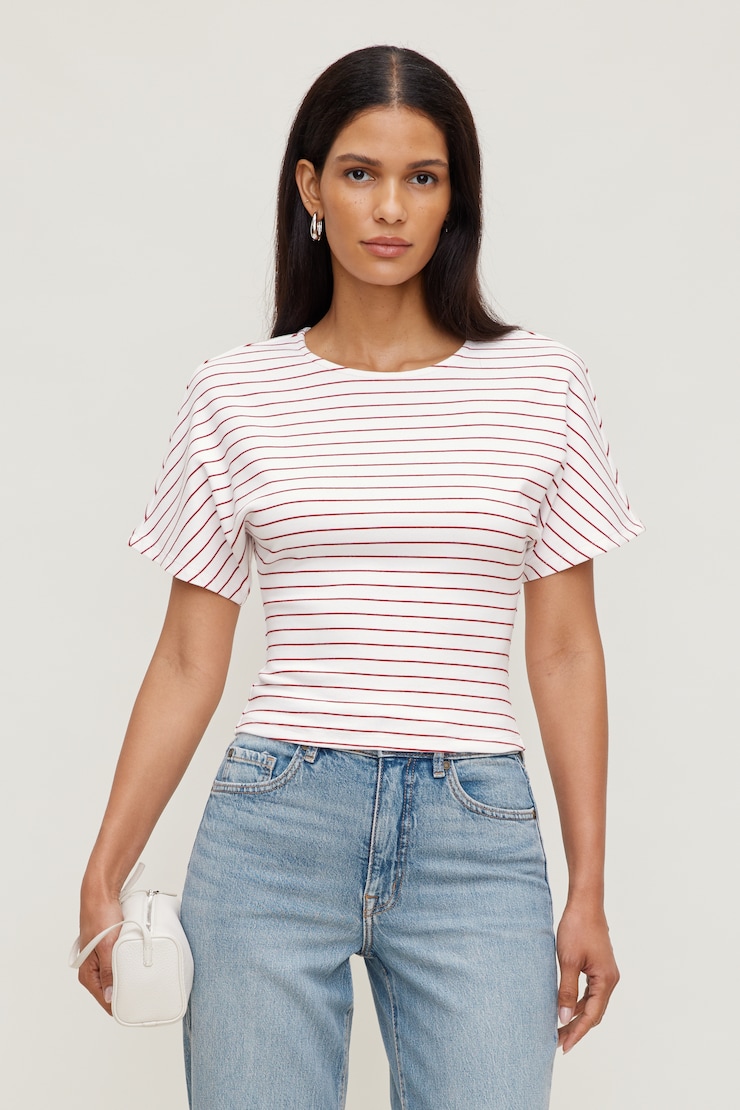 Andrea Striped Cotton T Shirt
