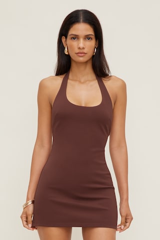 dynamite brown dress Espresso Outfits for Women 7% elastane Machine wash Roxy Riviera Blue Stripe Smocked Color:Butterfly blue cheongsam, with chest pads, and free double-layer opaque leggings.