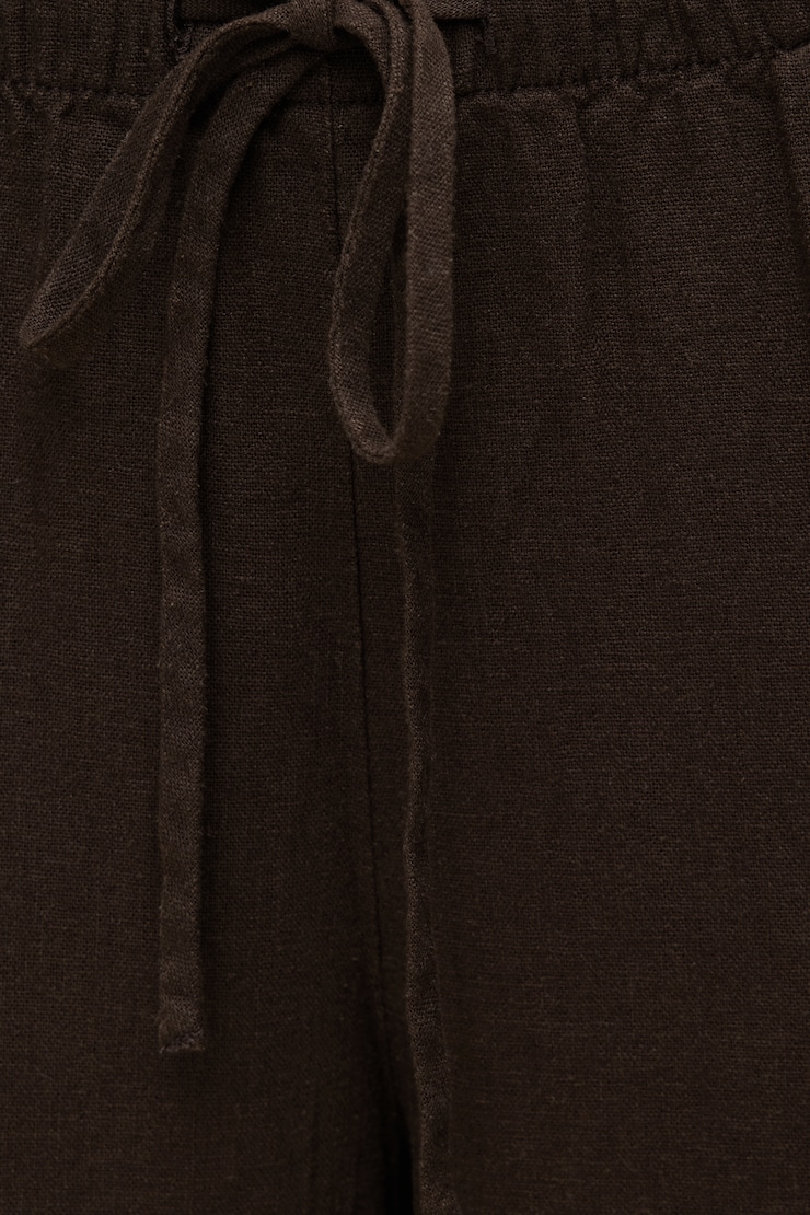 Leo Linen Wide Leg Pants Linen Java Brown large