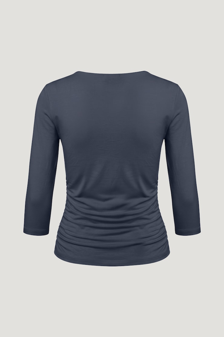 Morgan Plunge 3/4 Sleeve Top India Ink Grey large