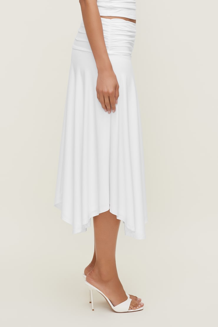 Sculpt Asymmetric Midi Skirt