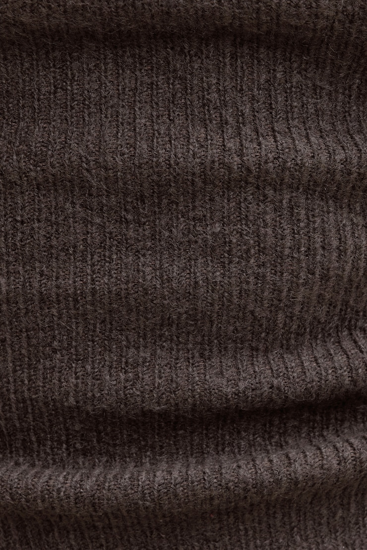 Plunge Crossover Sweater Java Brown large