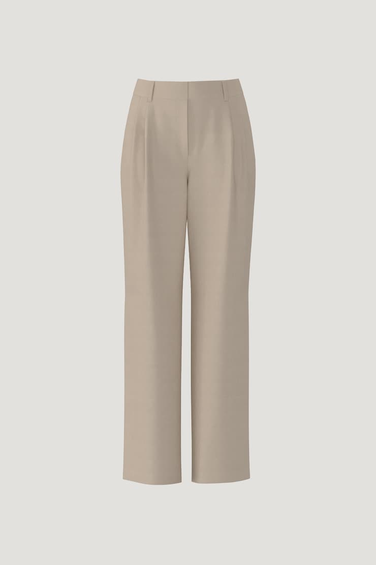Alex Linen Wide Leg Pants Natural Linen Beige large