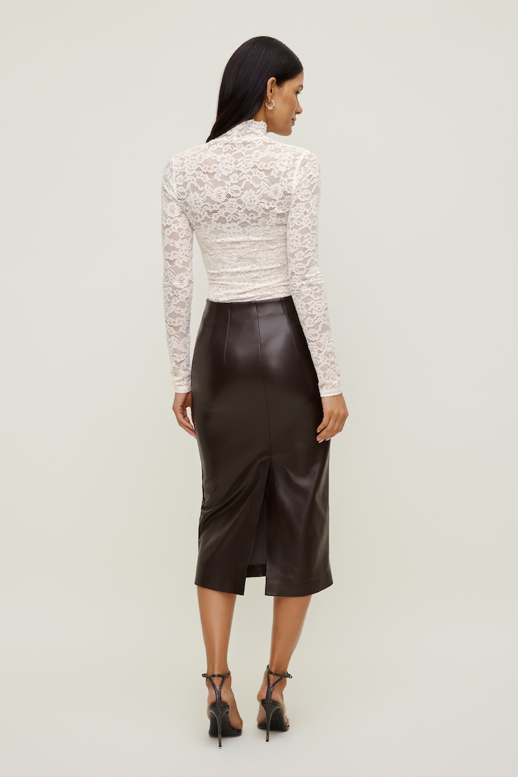 Lace Mock Neck Top | Garage