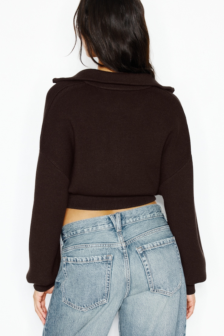 City Layer Half Zip Jacket, Chocolate Mousse Brown, large