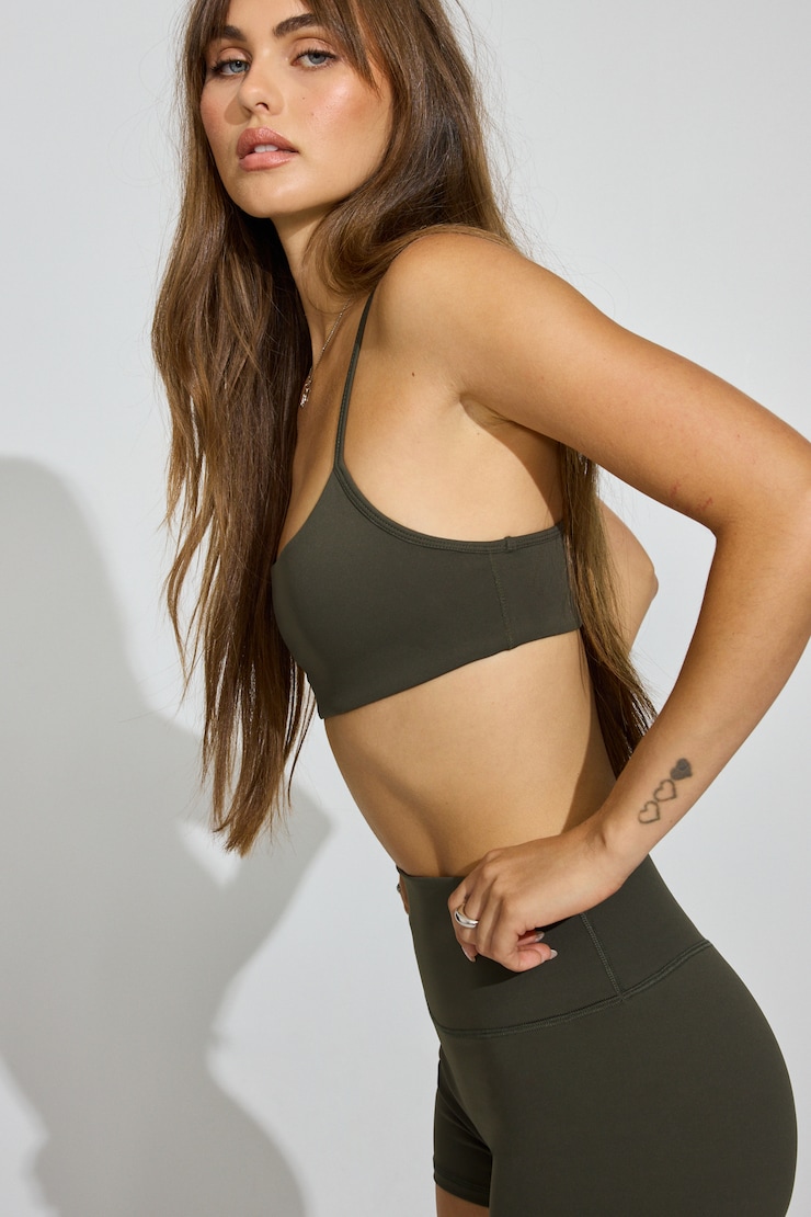 Active Y-Back Bralette, Martini Green, large
