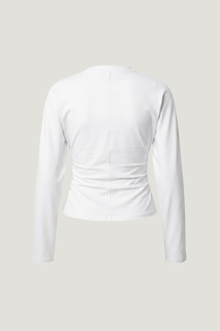 Andrea Long Sleeve T Shirt Bright White large