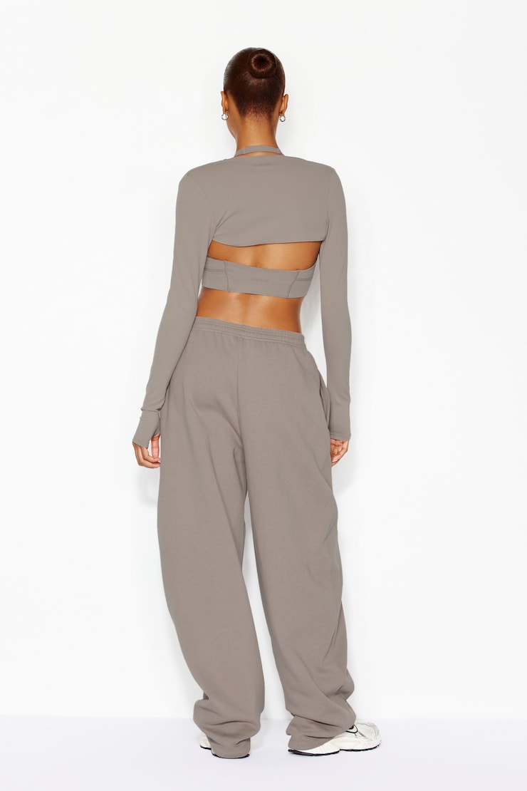 UltraFleece Barrel Leg Sweatpants, Satellite Beige, large