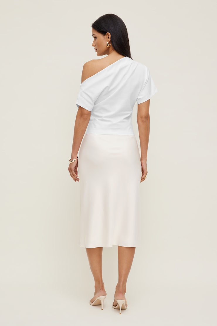 Alexa Cotton Spandex T Shirt Bright White large