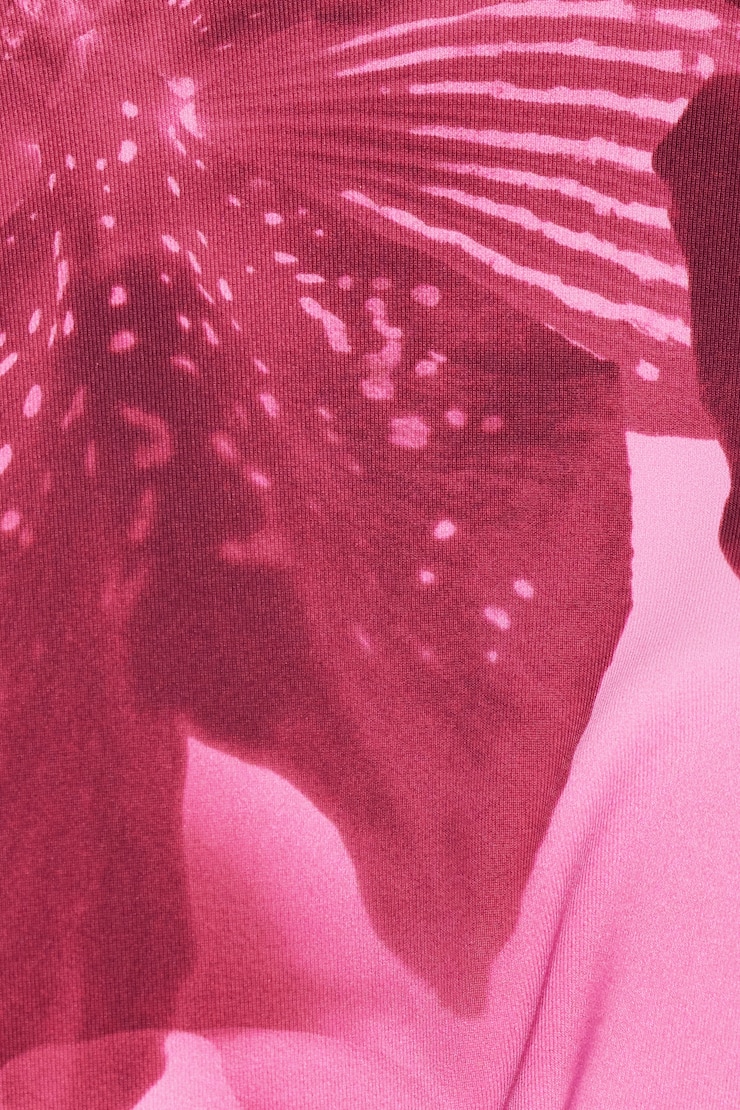 Slider Triangle Bikini Top, Raspberry Orchid Print, large