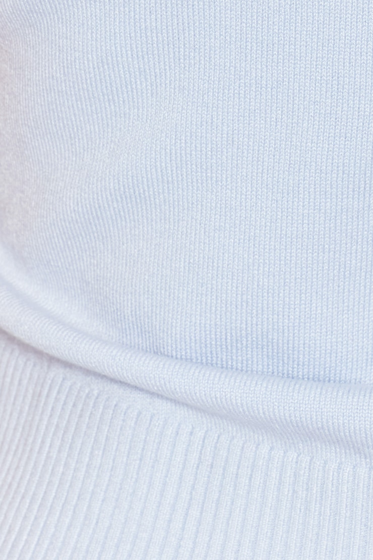 Cropped Button Up Top, Blue Flirt, large