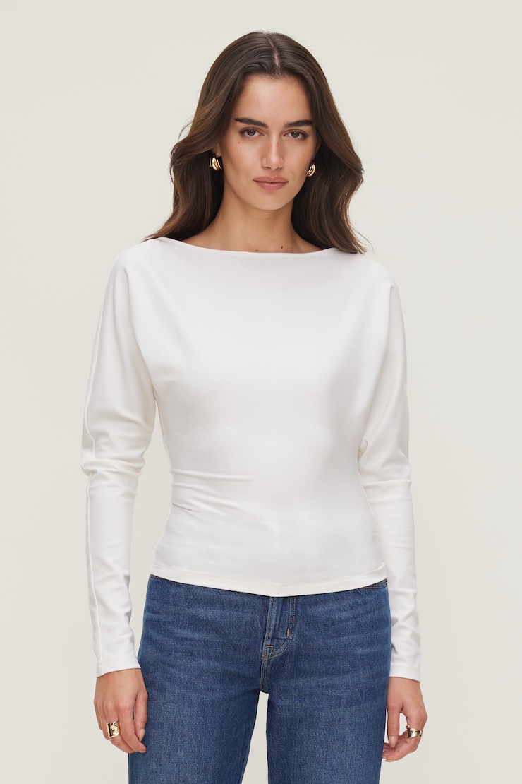 Mira Dolman Sleeve Top Sea Salt Off White large