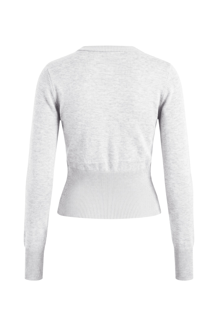 Clean Cinch Waist Cardigan, Spring Grey Mix, large