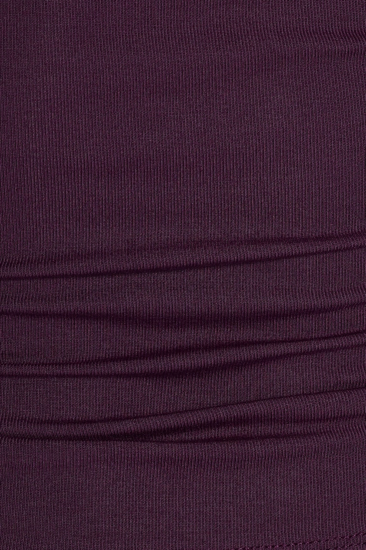 Plunge 3/4 Sleeve Top, Wild Berry Maroon, large