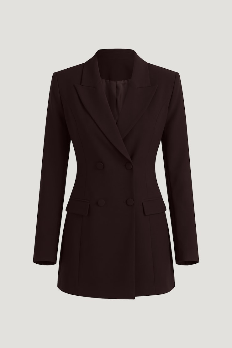 Sloane Blazer Romper Mini Dress Cherry Lacquer Burgundy large
