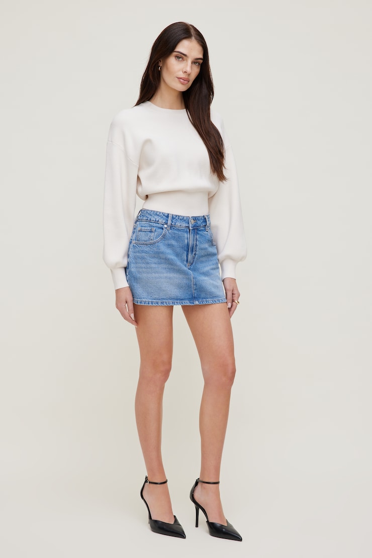 Gia Denim Mini Skort Medium Light Indigo / Tulum Blue large