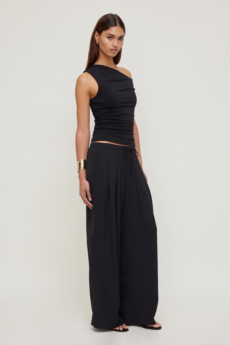 Sculpt Off Shoulder Top Jet Black large