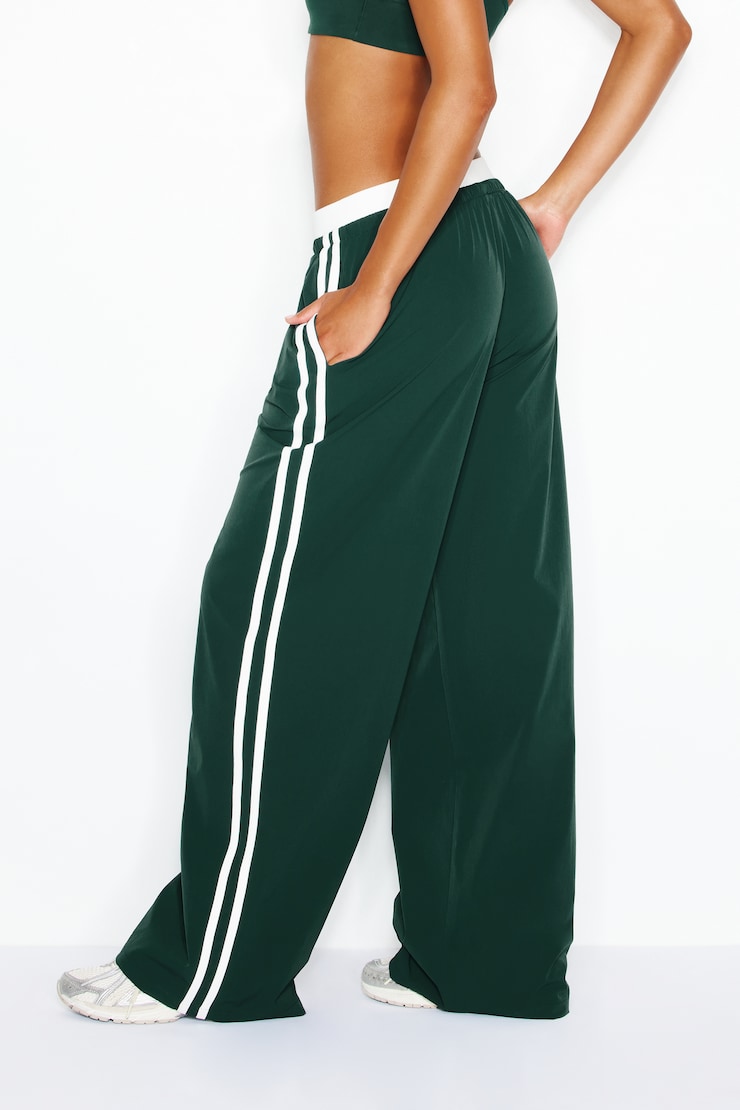On The Go Track Pants, Green Envy/White, large