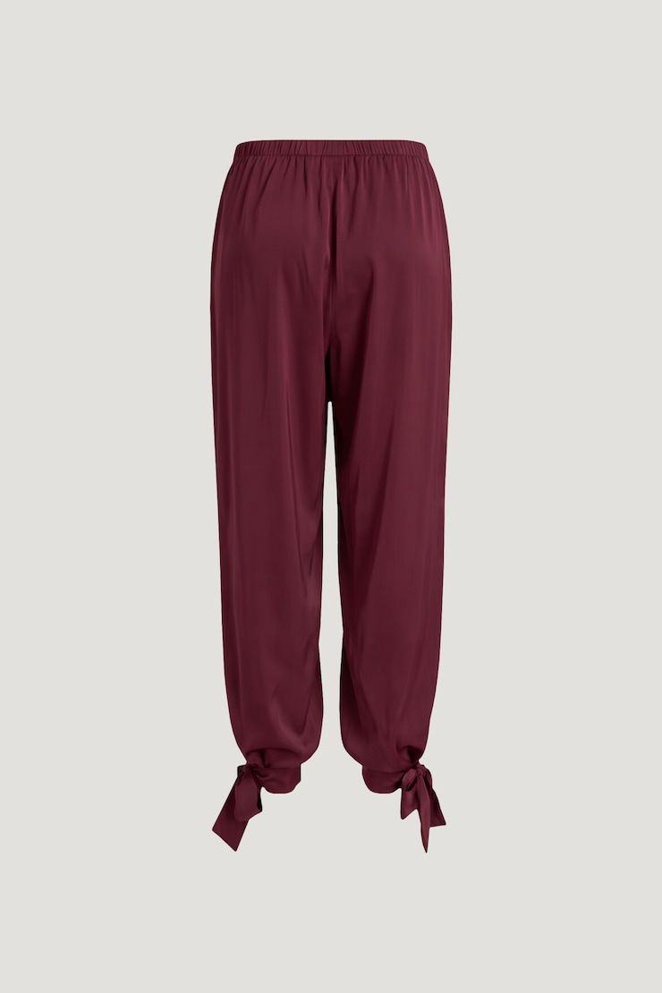 Satin Balloon Pants Maroon Banner large