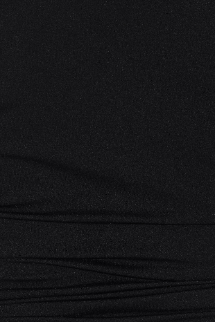 Sleek 3/4 Sleeve Polo Top, Jet Black, large