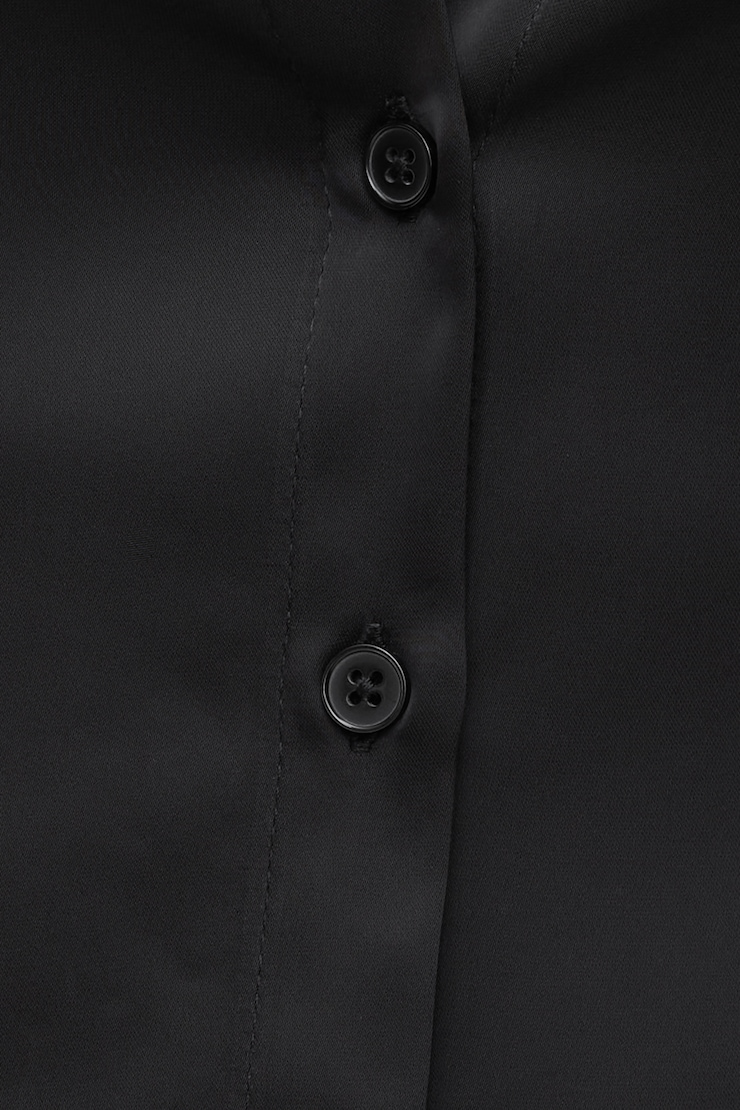 Kyra Satin Shirt Jet Black large