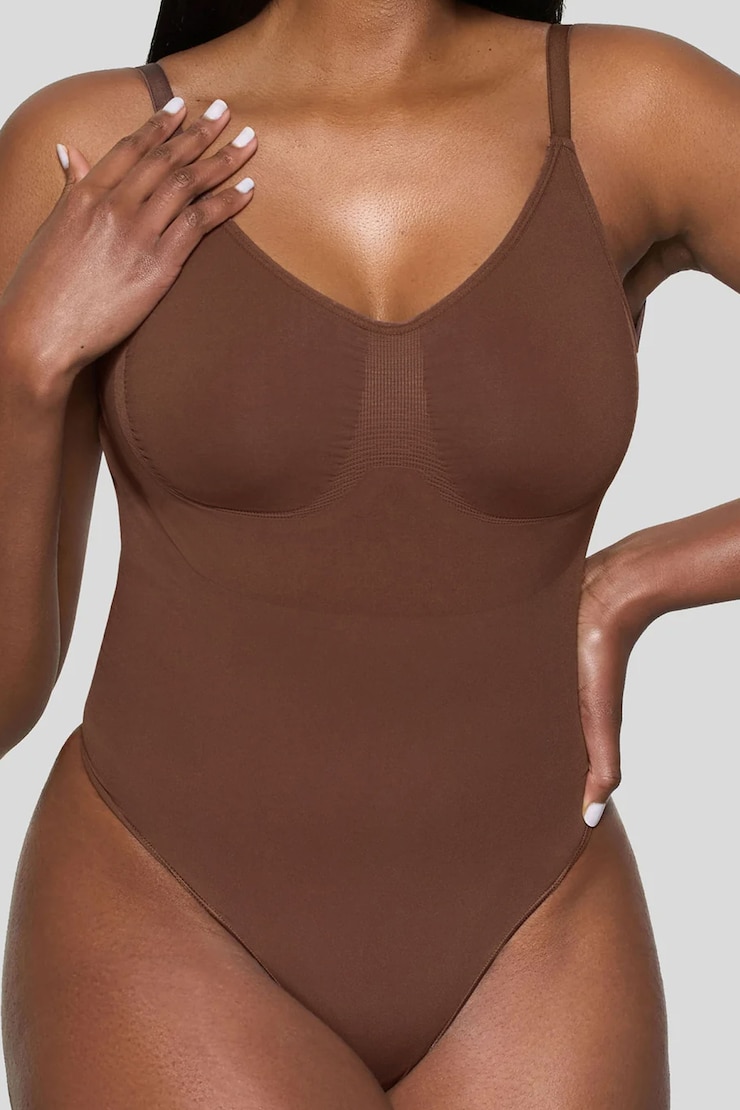 BOOMBA | Backless Sculpt Bodysuit Cocoa large