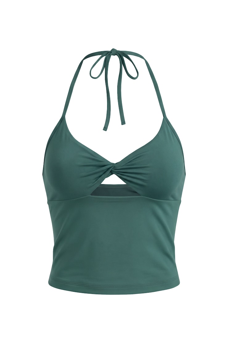 Baretouch Twist Halter Top, Teal Temptation, large