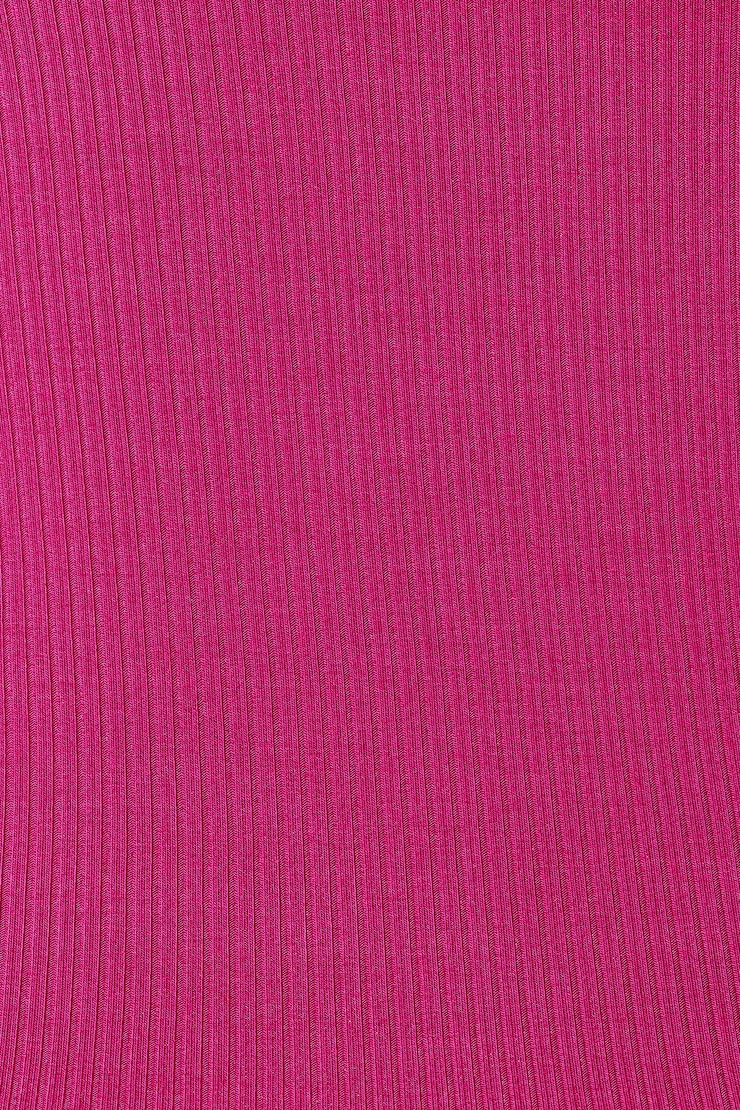 Open Neck Ribbed Cami Top, Raspberry Cheeks Pink, large