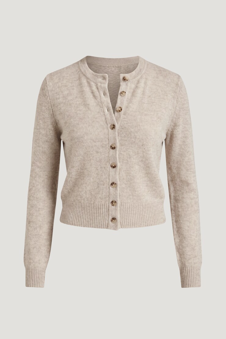 Rebecca Crewneck Cardigan Atmosphere Melange Beige large