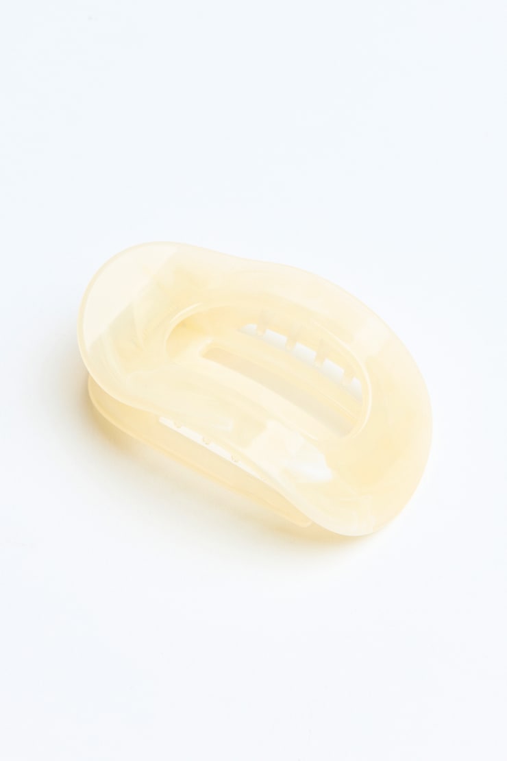 Pilates Claw Clip, Marled Cream, large