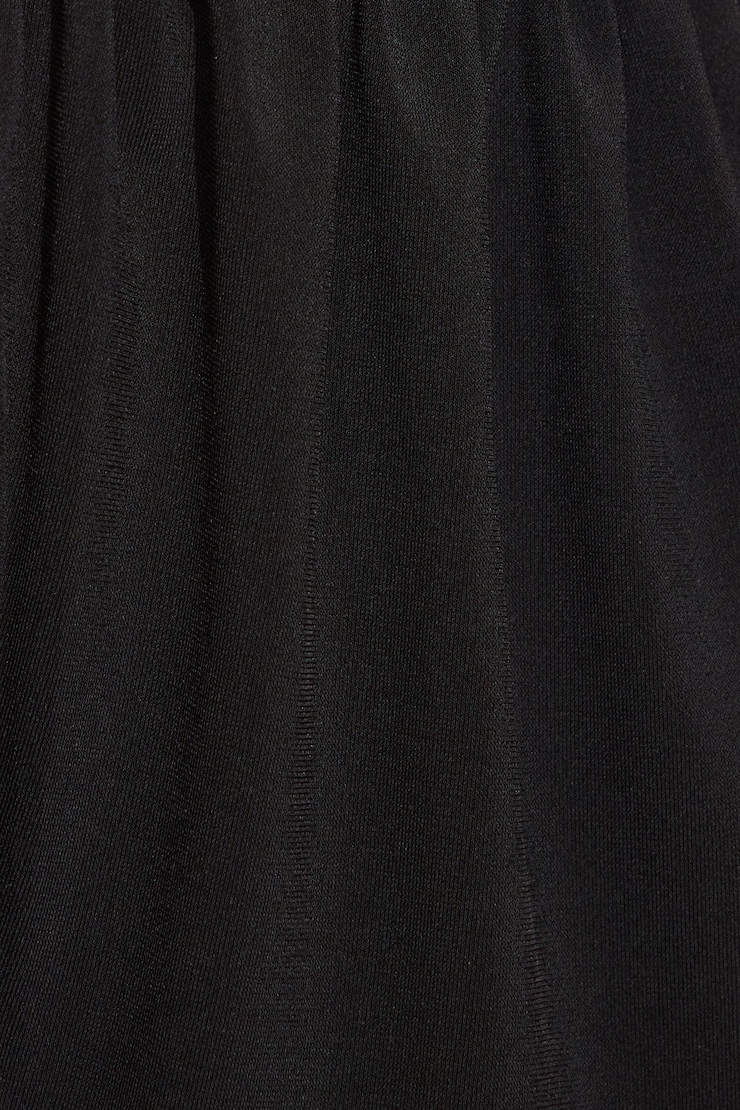 Halter Open Back Apron Top, Jet Black, large