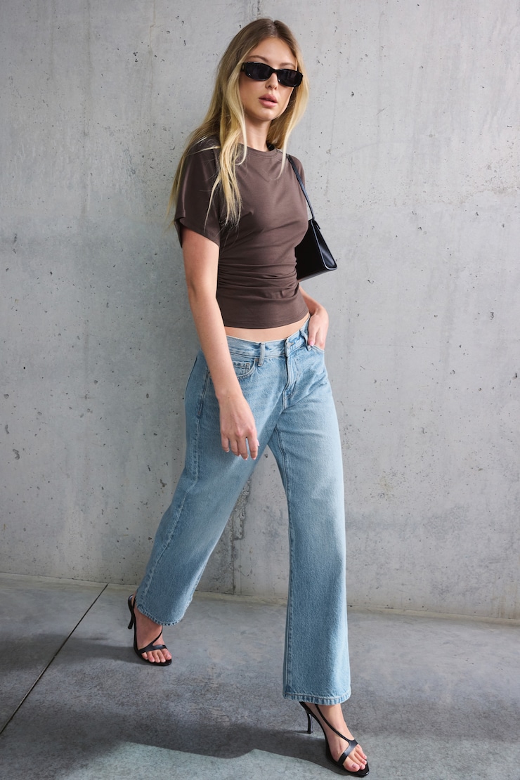 Jules Relaxed Low Rise Straight Leg Jeans