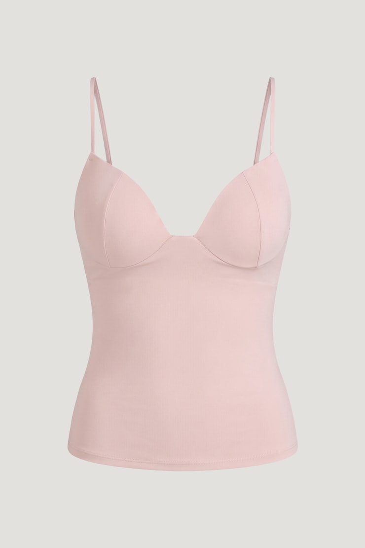 Mindi Padded Bustier Top Pale Lilac Pink large