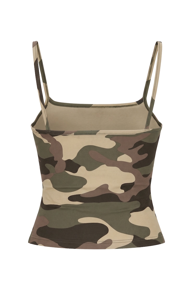 Cami Sleek à col échancré, Camouflage écrasé, large