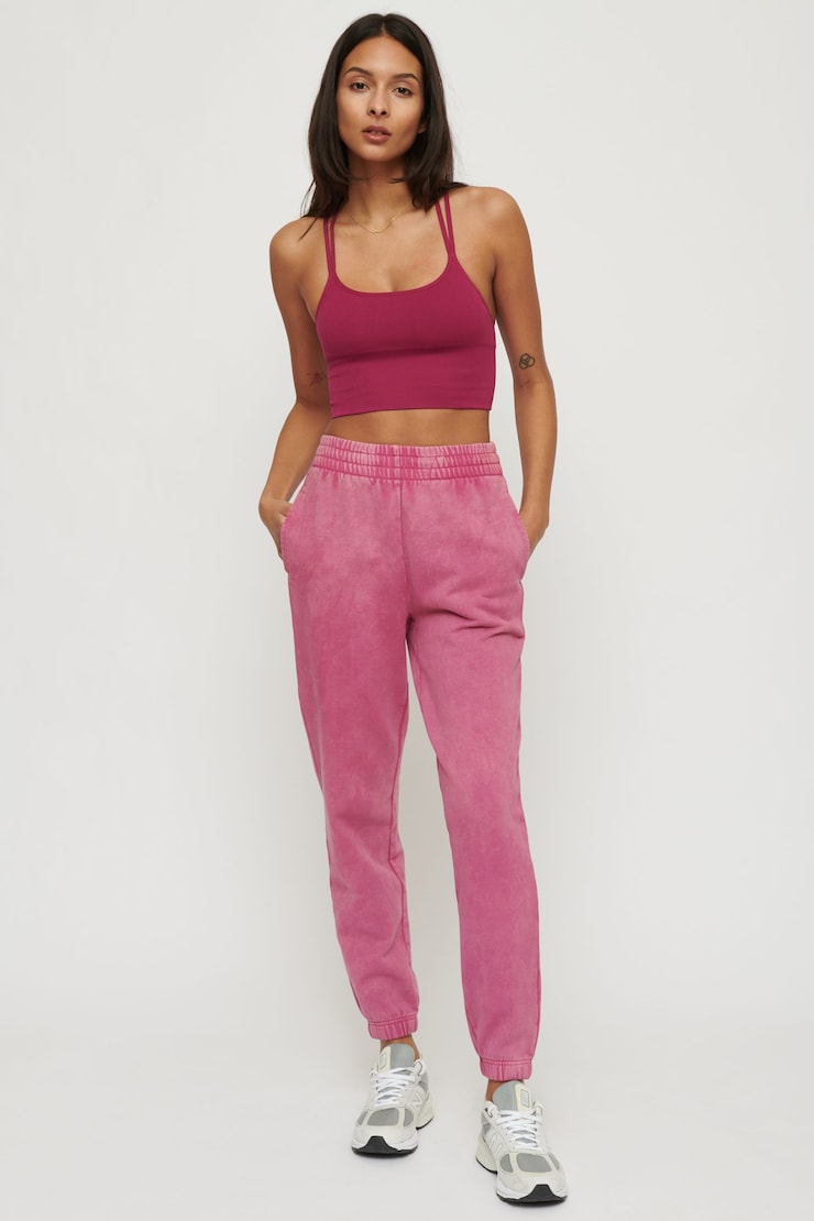 Lafayette French Terry Joggers Garment-Dyed Berry Wine large