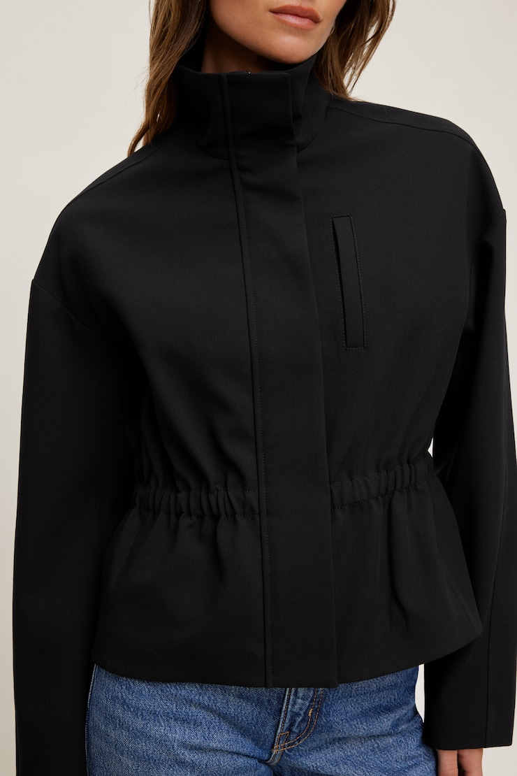 Maeve Cinched Jacket JET BLACK large